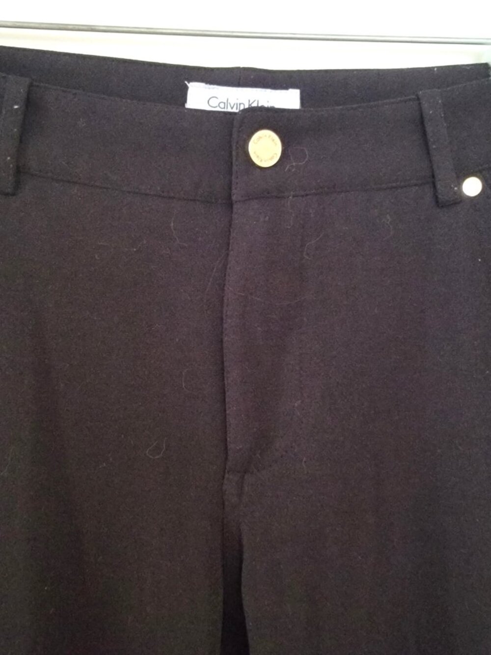 CALVIN KLEIN HIGH RISE BLACK PANTS - Picture 2 of 8